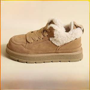 Winter Womens Snow Boots Casual Style Cotton Shoe with Thick Bottom and Fleece Lining Anti-Slip Warm Footwear Ideal for Youth