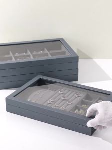 Oirlv | Oirlv PU Leather Jewelry Box With Lid Jewelry Organizer Necklace Ring Bracelet Storage Display Box Multi-functional Jewelry Case