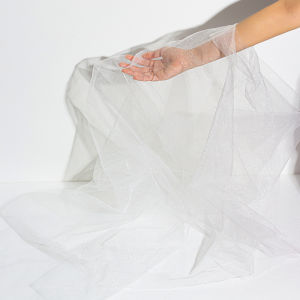 150x100cm Sáng Lụa Gạc Voan Phối Ren Đen Trắng Nhiều Màu Mềm Nhẹ Lưới May Quần Áo Váy