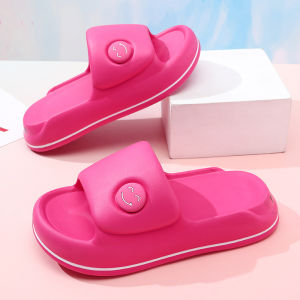 Mens Outdoor Beach Thick Bottom Slip-On Summer New Style Anti-Slip Couples Slippers Flat Sandals Comfortable EVA Footwear