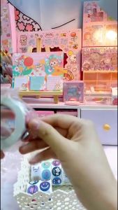 Cuộn 500 sticker khen thưởng hoạt hình ngộ nghĩnh tem dán sticker gói hàng nhiều mẫu mã cute set 500 sticker  sticker trang trí nhãn dán sticker