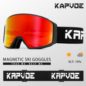 Kapvoe | KAPVOE Men Women Brand Ski Goggles Snowboard Goggles Glasses For Skiing Protection Snow Glasses UV400 Anti-Fog Ski Mask Eyewear