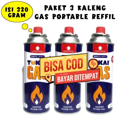GAS PORTABLE PAKET 3 KALENG CAMPING MASAK