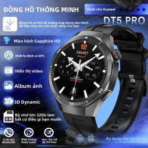 Đồng Hồ Thông Minh DT5 Pro Dành Cho Nam Hỗ Trợ Gọi Bluetooth GPS Bộ Nhớ 4GB Chống Nước IP68 Theo Dõi Sức Khỏe Thể Thao Tích Hợp Bản Đồ Google