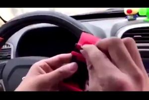 Holder HP Mobil Dudukan Ponsel Kemudi Mobil / Phone holder Di Stir Mobil