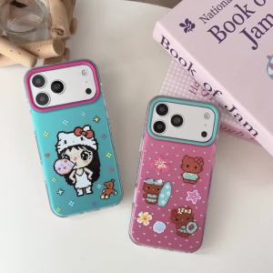 Sanrio | Ốp Điện Thoại Hoạt Hình Dễ Thương Hello Kitty Thiết Kế Y2K Dành Cho iPhone 17 Pro Max 16 Pro Max 15 Pro Max Tương Thích Với Các Mẫu iPhone 17 16 15 Vỏ Nhựa Chống Xước