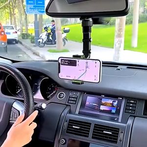 Holder Mobil HD-55 Jepit Kaca Spion Tengah Tempat Hp Universal 360 Derajat