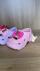 Sandal Let Bakpao Jokixx Eva Anak Cewek Ban Hias Pita Bunny Gold Buterrfly Super Cute Empuk Trendy / Size 20-23 (33M-3)