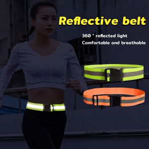 Reflective Belt Safety Reflector Waistband for Running Cycling Reflector Vest Garterized Belt