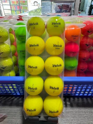 Túi 10 quả bóng Golf Volvik màu độ mới 98-99%
