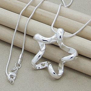 DOTEFFIL Bạc 925 Sao Biển Mặt Dây Chuyền Vòng Cổ Cho Nữ 16-30 Inch Có Thể Điều Chỉnh Dây Xích Rắn Trang Sức Thời Trang Cho Đám Cưới Đính Hôn