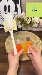 CJH SHOP Cup brush water cup cleaning  multi-functional bottle and straw cleaning brush thermos cup lid brush five-in-one long-handled brush