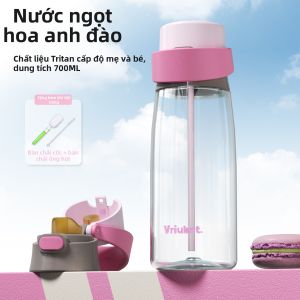 VRIUKNT | Cốc Có Ống Hút Dành Cho Học Sinh