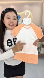 Bộ cộc tay cài chéo BENTY chất mềm mịn mát quần áo trẻ em phối màu đẹp cho bé trai bé gái