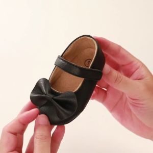 Black Baby Shoes Walking Toddler Shoes Soft Sole Newborn Birthday Infant Kids girl Princess shoes