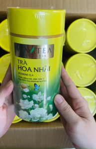 VINATEA - Trà Hoa Nhài Lon Giấy 100g - Trà Xanh Thái Nguyên Ướp Hoa Nhài Tự Nhiên Vị Chát Hậu Ngọt Jasmine Tea