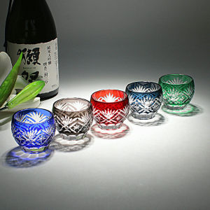Plum Sake Decanter Sake Cup Japanese Glassware