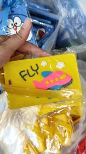 Luggage Tag Gantungan Koper Travel Label Nama Bagasi Waterproof Karet silikon mika gambar kartun lucu
