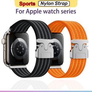 Braided Nylon Band for Apple Watch Ultra 2 1 49mm 45mm 44mm 46mm 42mm 41mm 40mm 38mm Luxury Sport Bracelet for Iwatch Series 10 9 8 7 6 5 4 3 se Strap
