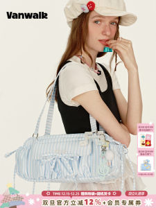 VANWALK Leisure Travel Butterfly Knot Single Shoulder Bag Girls Casual Handbag Tote Bag for Outing And Daily Use