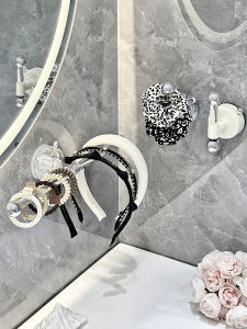 No-Drill Home Hair Tie Storage Rack Nordic Style Plastic Organizer for Necklaces Hair Bands Hair Ties Jewelry Storage Shelf