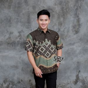 Terlaris Baju Coupel Keluarga Sage Motif Kawung Sogan M L XL XXL