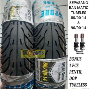 paket hemat sepasang Ban montor matic tubeless 80/90-14 dan 90/90-14 ban honda beat vario spacy spin miop xread fino xeon nex ban ring 14 ban tubles ring 14 bestone tubeless ban r14 ban ring 14 ban luar ring 14 ban montor ring 14 ban metic r 14 ban tubles
