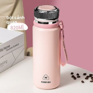 CILLE | Tách Trà Dung Lượng Lớn Cho Phụ Nữ Thiết Kế Tách Nước 316 Thép Không Gỉ