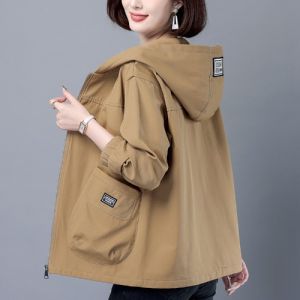 Shalldoer | Black Oversized Casual Hooded Jacket for Women