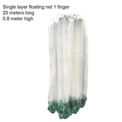 25m Fishing Net - Single Mesh Nylon for Hand Casting W/Float & Sinker Saltwater/Freshwater Trap (UV-Resistant)