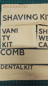 Eco Hotel Amenities and Tray (Kraft Paper Wrap)