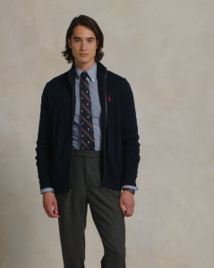 Polo Ralph Lauren Men Cable-Knit Cotton Full-Zip Sweater