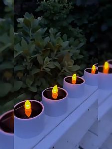 Lampu Lilin Tenaga Surya Api Bergoyang Lilin Tenaga Surya Lilin Lampu Led Dekorasi Kamar Tidur Rumah