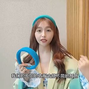 Bando Kain Busa Tebal Warna Pastel Hair Band Bandana Lembut Murah RB010