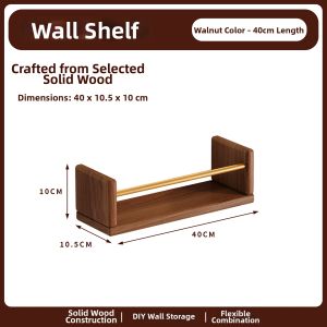 ZHISHANYUAN | No-Drilling Wall Shelf Wood 1-line Board