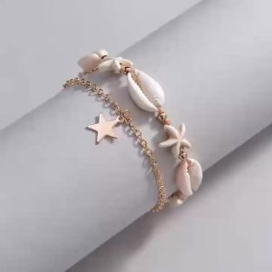 Summer Beach Stars Pendant Starfish Shell Anklets For Women Foot Chain Bohemian Fashion Jewelry Ankle Bracelet Accessory