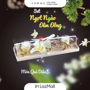 Nến Ly Giáng Sinh Zenme - Ngọt Ngào Đêm Đông (Set Vàng)