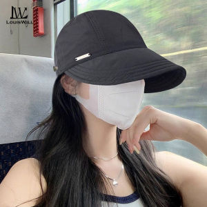 LouisWill Women Sun Cap Fisherman Hat Hat Quick Dry Sun Visor Cap Can Hang a Mask Can Tie Ponytails Beach Cap Sun Protection Cap UV Protection for Summer Outdoor Travel