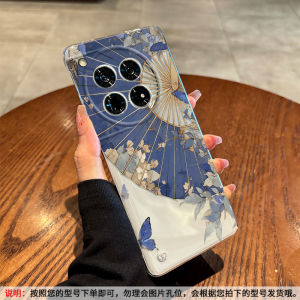 Ultra-Thin Butterfly Peach Blossom Fan Phone Case for OnePlus 15 ACE6/3/2 Mens Womens Semi-Enclosed Heat Dissipation without Frame