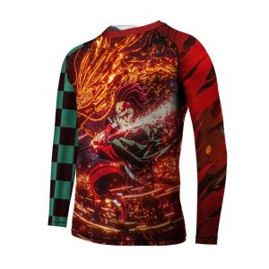 Bandai | 2026 Trendy and Fashionable New Style Ghost Slayer Blade Hip-hop 3D Printed Mens and Womens Casual Loose Long Sleeved T-shirt