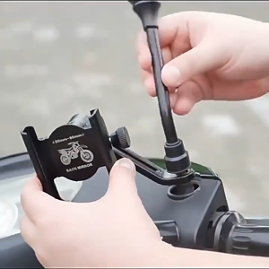 ที่ยึดโทรศัพท์มือถือรถจักรยานยนต์ ที่ยึดอลูมิเนียมอัลลอยด์ ที่ยึดกระจกมองข้าง ที่ยึดโทรศัพท์มือถือสำหรับรถจักรยานยนต์