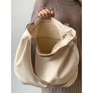 New Womens Canvas Tote Bag 2025 Commuter Shoulder Bag School Class Bag Cloud Shape Zipper Closure Daily Use