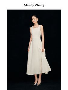 Wedding Certificate White Acetate Dress