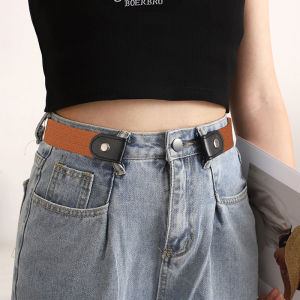Invisible Elastic Waist Belt Womens Jeans Belt Adjustable Loose Belt Invisible Belt Fashionable Simple Style Canvas Material