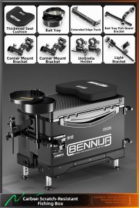 BENNUO | Seatable Fishing Tackle Box Multipurpose 2-in-1