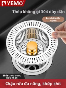 YEMO | Filtering Odor-Preventing Stainless Steel Sink Strainer