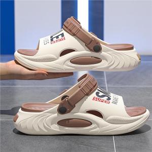 MONLEYTA | Mens Summer Outdoor Sports Sandals EVA Anti-Odor Slip-Resistant Thick Bottom Driving Beach Slippers Comfortable Flat Footwear