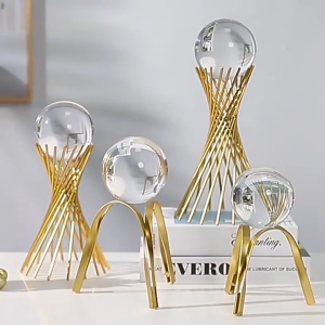 Nordic Light Luxury Crystal Ball Ornaments Creative Home Model Room Living Room TV Cabinet Office Desktop Decoration Wholesale