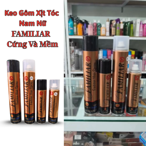 Keo Gôm Xịt Tóc Nam Nữ FAMILIAR Cứng Và Mềm Giúp Giữ Nếp Tóc Hoàn Hảo hương thơm dễ chịu