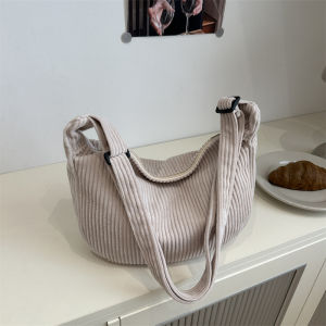 Casual Dumpling Shaped Crossbody Bag for Women Student Commuter Versatile Summer 2025 Soft Polyester Lining Washable Foldable